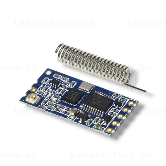 HC-12 433MHz long range wireless serial module with spring coil antenna blue PCB