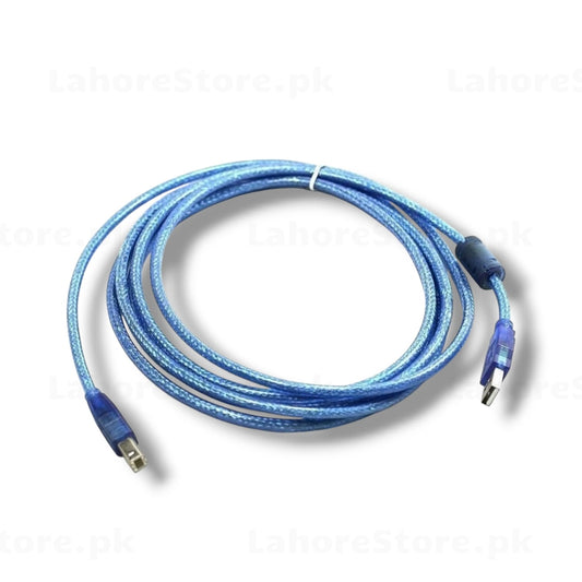 USB Type-A to Type-B Blue Braided Printer Cable