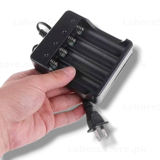 18650 Li-ion Battery Dual Slot Charger hand held view