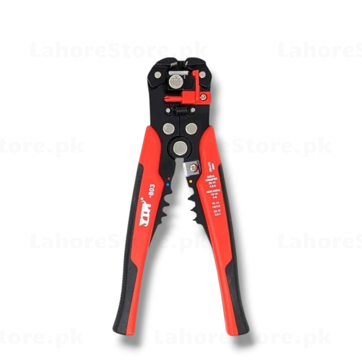 JDT-803 Automatic Wire Stripper Crimper Cutter red black handles
