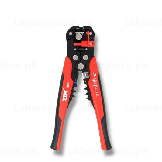 JDT-803 Automatic Wire Stripper Crimper Cutter red black handles
