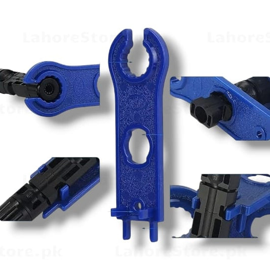 MC4 disconnect tool in use with solar connectors