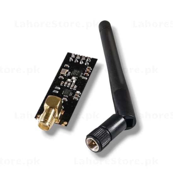 NRF24L01+PA+LNA 2.4GHz wireless module with antenna side view