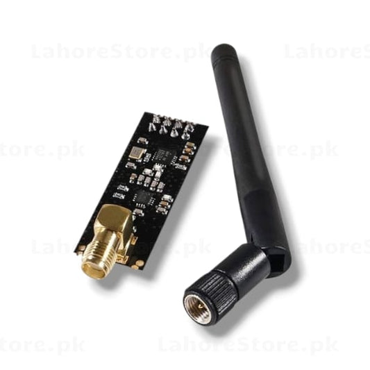 NRF24L01+PA+LNA 2.4GHz wireless module with antenna side view