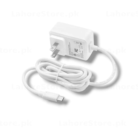 USB-C Wall Charger Power Adapter with built-in cable US plug white