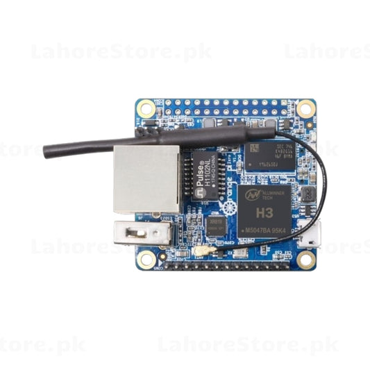 Orange Pi One Board Top View with WiFi Antenna