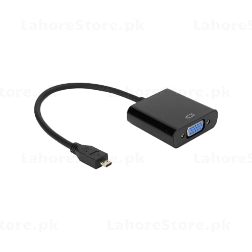 Micro HDMI Male to VGA Female Adapter Cable black