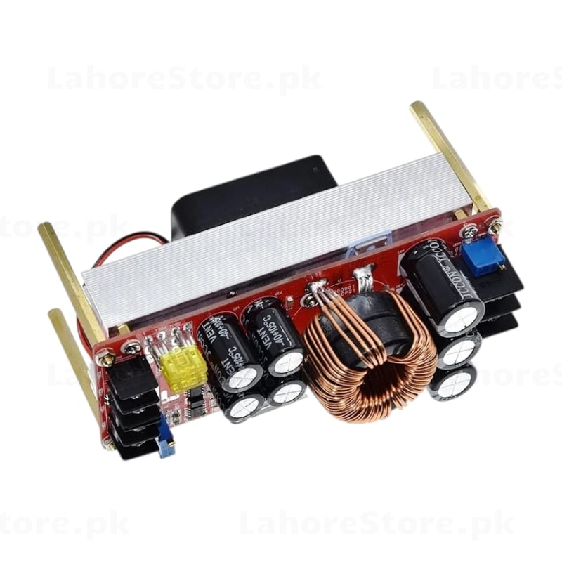 1500W Boost Converter top view showing heatsink and fan