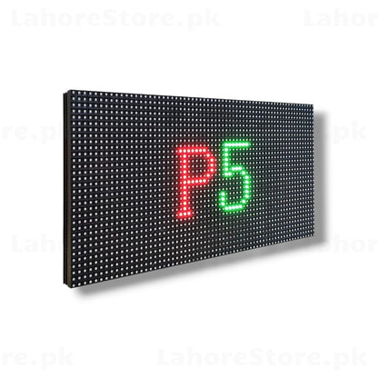 P5 RGB LED Matrix Panel - Side View showing P5 text in red and green