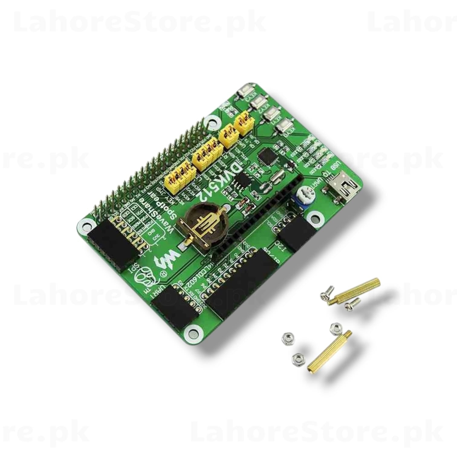Waveshare DVK512 Raspberry Pi Expansion Board with mounting hardware