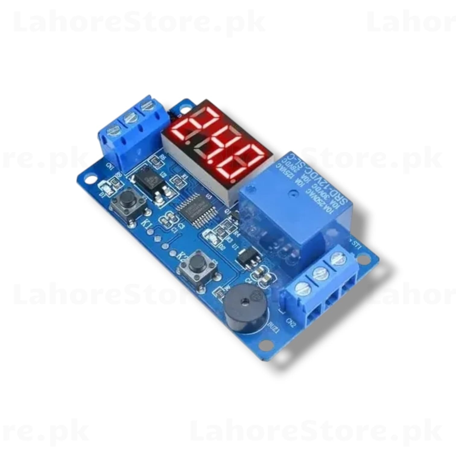 12V DC Timer Relay Module with LED Display front view