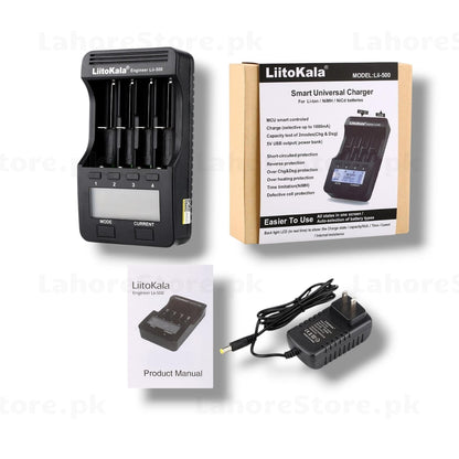 LiitoKala Engineer Lii-500 smart universal battery charger with box, power adapter and manual
