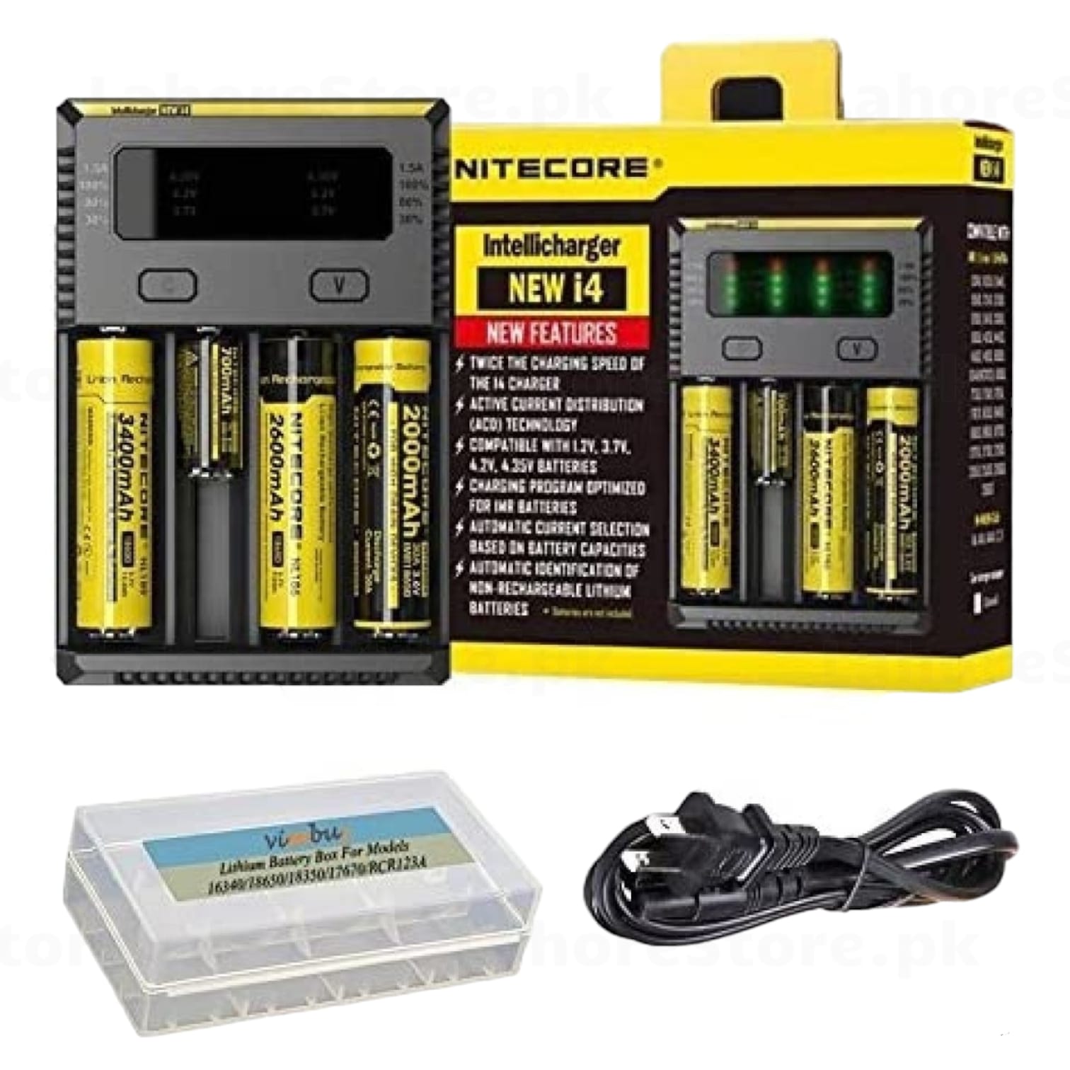 Nitecore New i4 with retail box and accessories