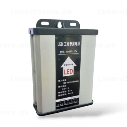 400W 12V LED power supply angled front view