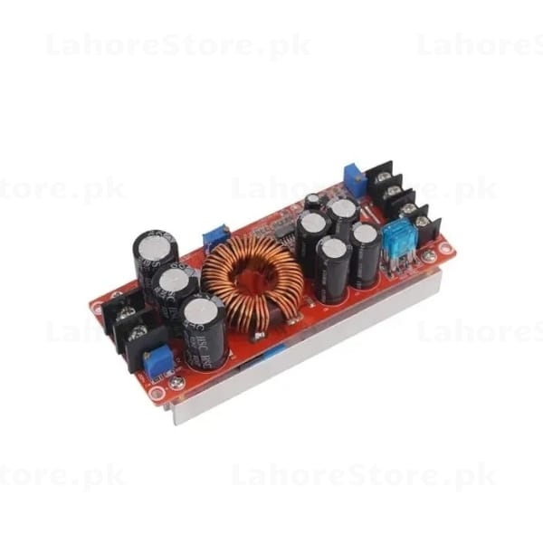 1200W DC-DC Boost Converter - Top View with Heatsink