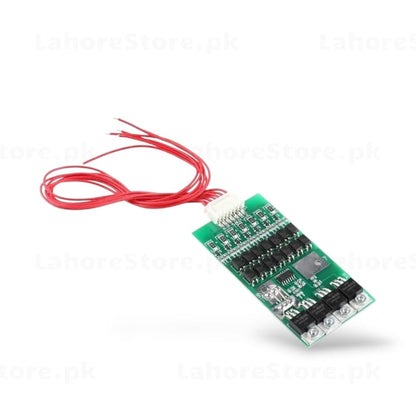 5S 18.5V BMS LiPo Battery Protection Board with balance lead wires - angled view