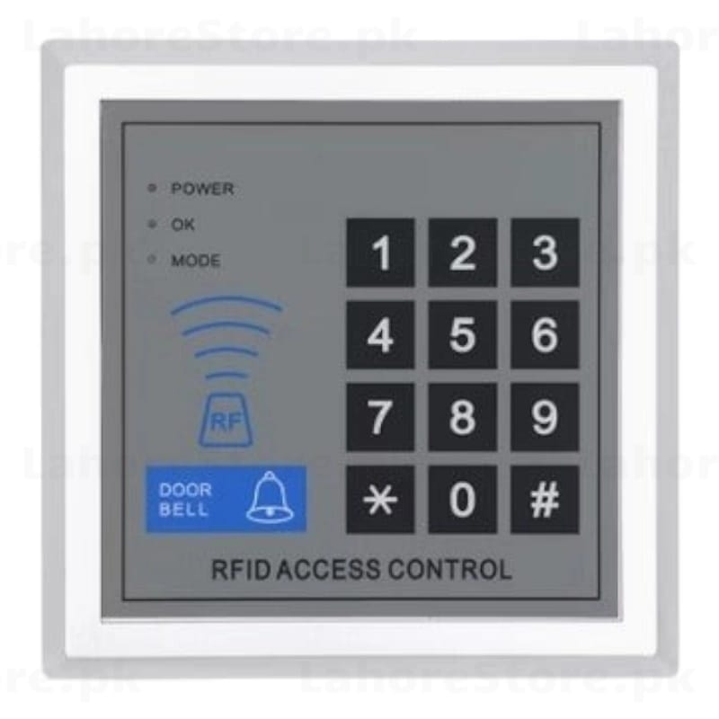 RFID Access Control Keypad with numeric keypad and door bell button