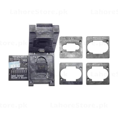 eMMC Socket BGA169 BGA153 RT-BGA169-01 V2.5 with 4 Size Inserts