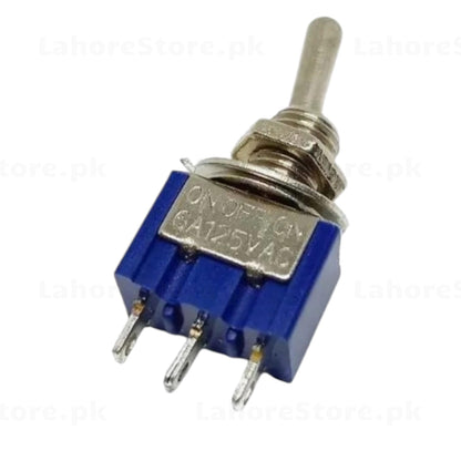 MTS-123 Mini Toggle Switch ON-OFF-ON 6A 125VAC Blue