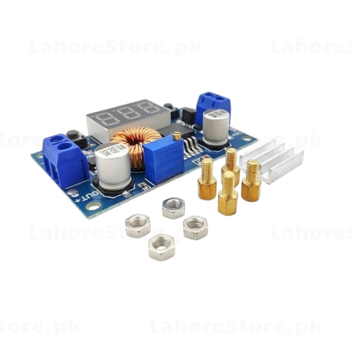 XL4015 5A adjustable DC-DC buck converter with digital voltmeter