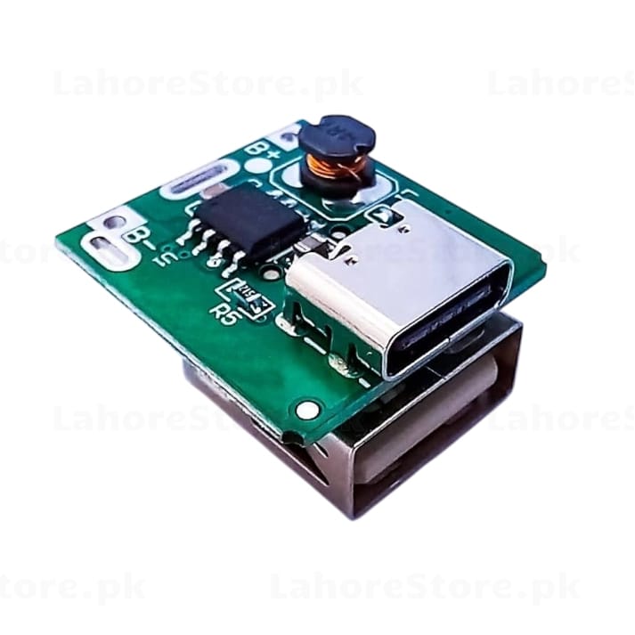 USB Type-C Power Bank Module angled view showing USB-C input
