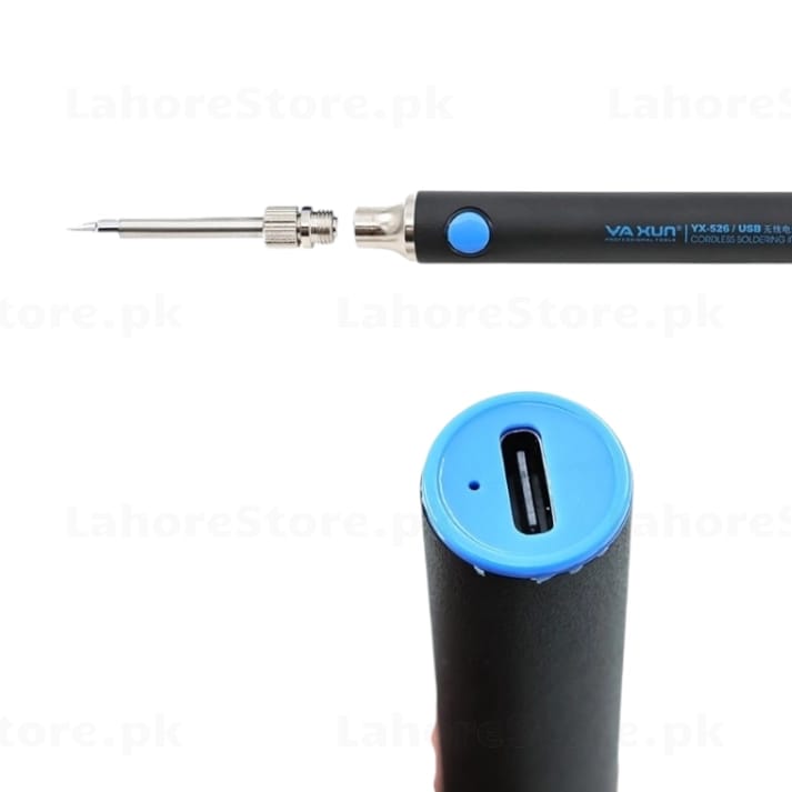 YAXUN YX-526 USB Cordless Soldering Iron detachable tip and USB-C charging port