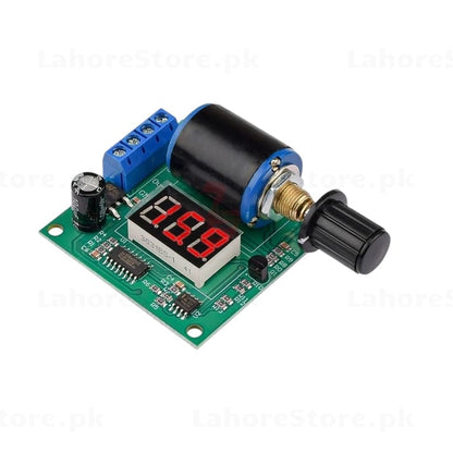 4-20mA 0-10V Signal Generator Module angled view with red digital display and rotary knob