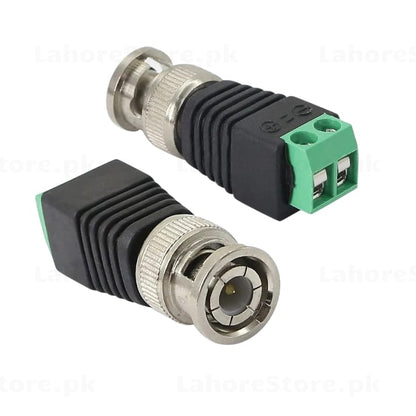 BNC Male Connector with Screw Terminal pair showing both orientations