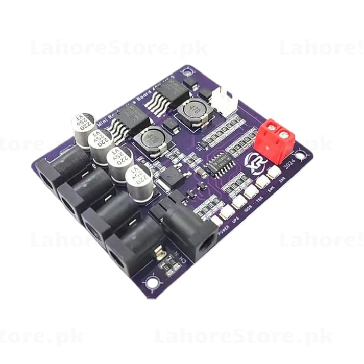 Mini Router UPS Board 40W V2.6 close-up showing output ports and capacitors