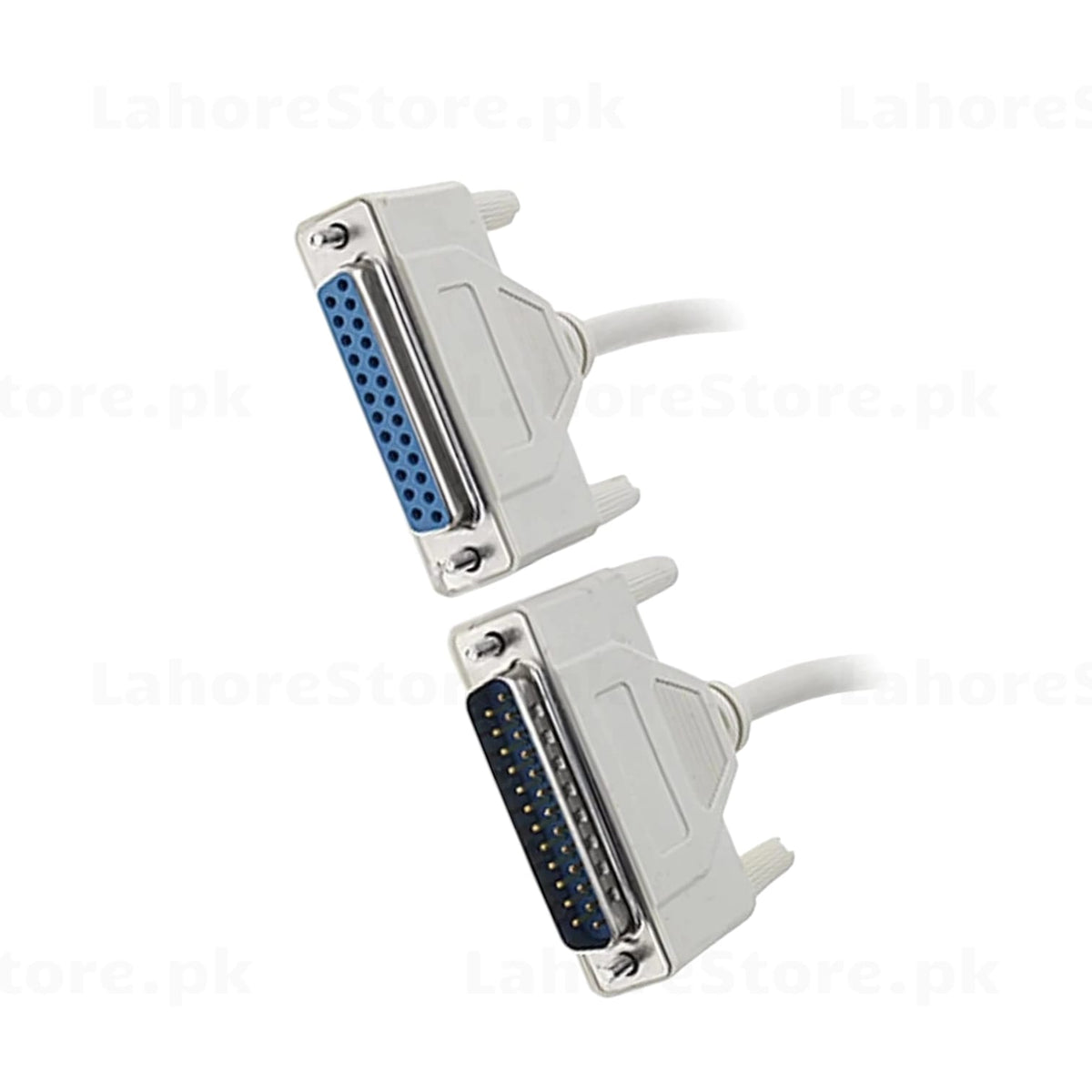 DB25 Male to Female 25-pin D-Sub extension cable connector close-up view