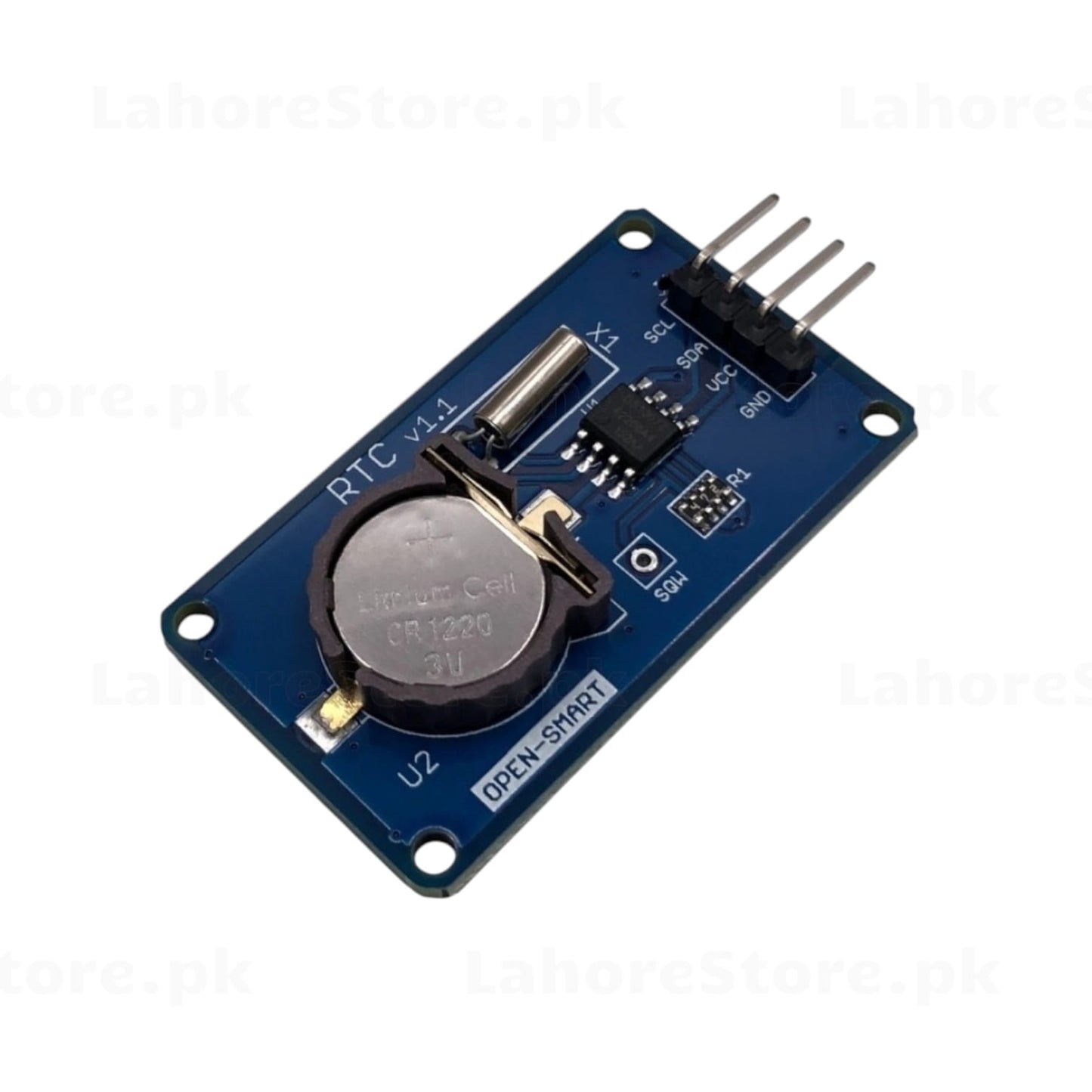 OPEN-SMART DS1307 RTC Module v1.1 with CR1220 coin cell battery and I2C header pins