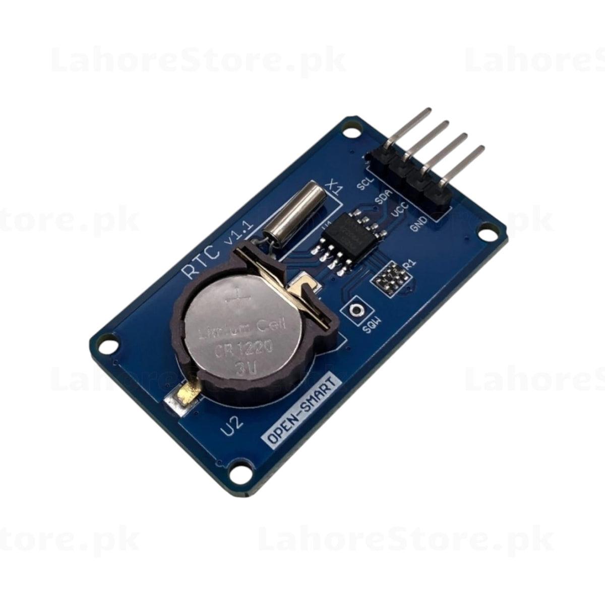 OPEN-SMART DS1307 RTC Module v1.1 with CR1220 coin cell battery and I2C header pins