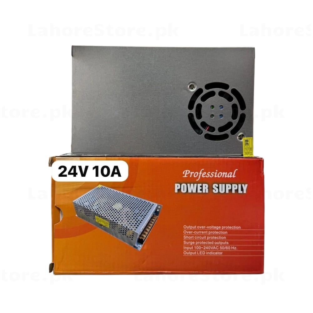 24V 10A 240W metal enclosed switching power supply with cooling fan
