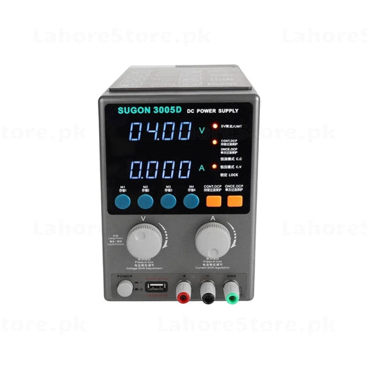 SUGON 3005D adjustable bench power supply angled view