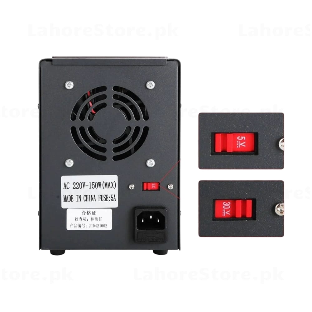 SUGON 3005D metal bench power supply with printed control guide