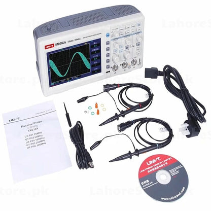 UNI-T UTD2102E 100MHz digital storage oscilloscope angled view