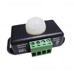 PIR Motion Sensor LED Controller PIR-8 back view showing input screw terminals and mounting flanges