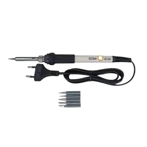 90B Professional Soldering Iron Kit retail blister card packaging showing iron tips tweezers sponge and soldering paste