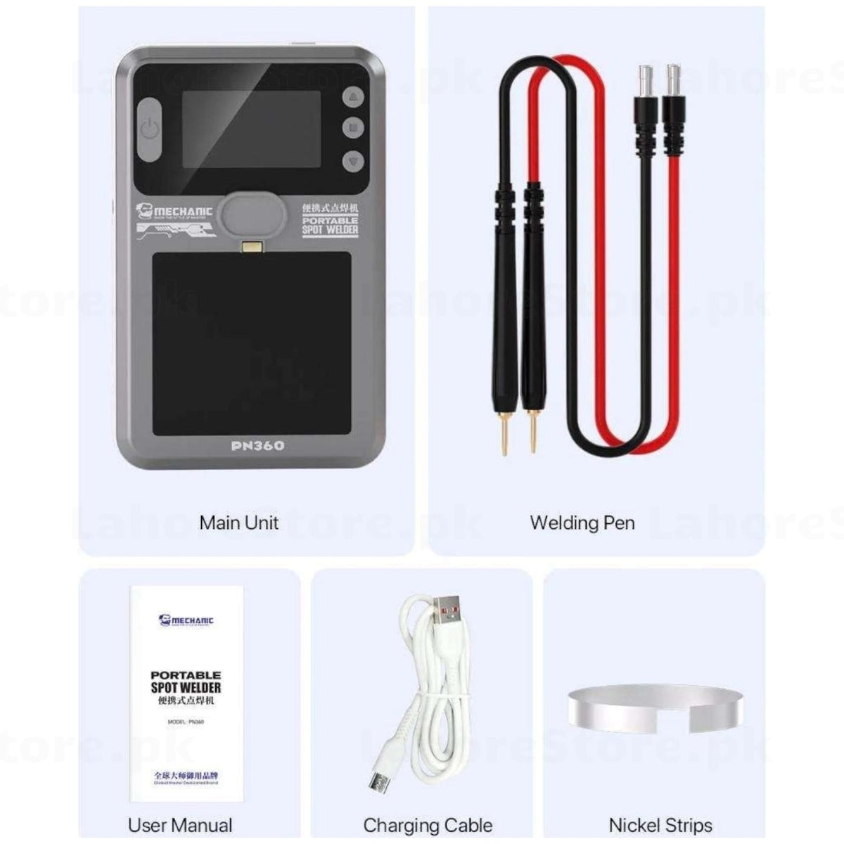MECHANIC PN360 front view and electrode pens