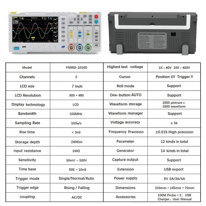FR 1014D 100MHz 2 CHANNEL OSCILLOSCOPE - Lahore Store