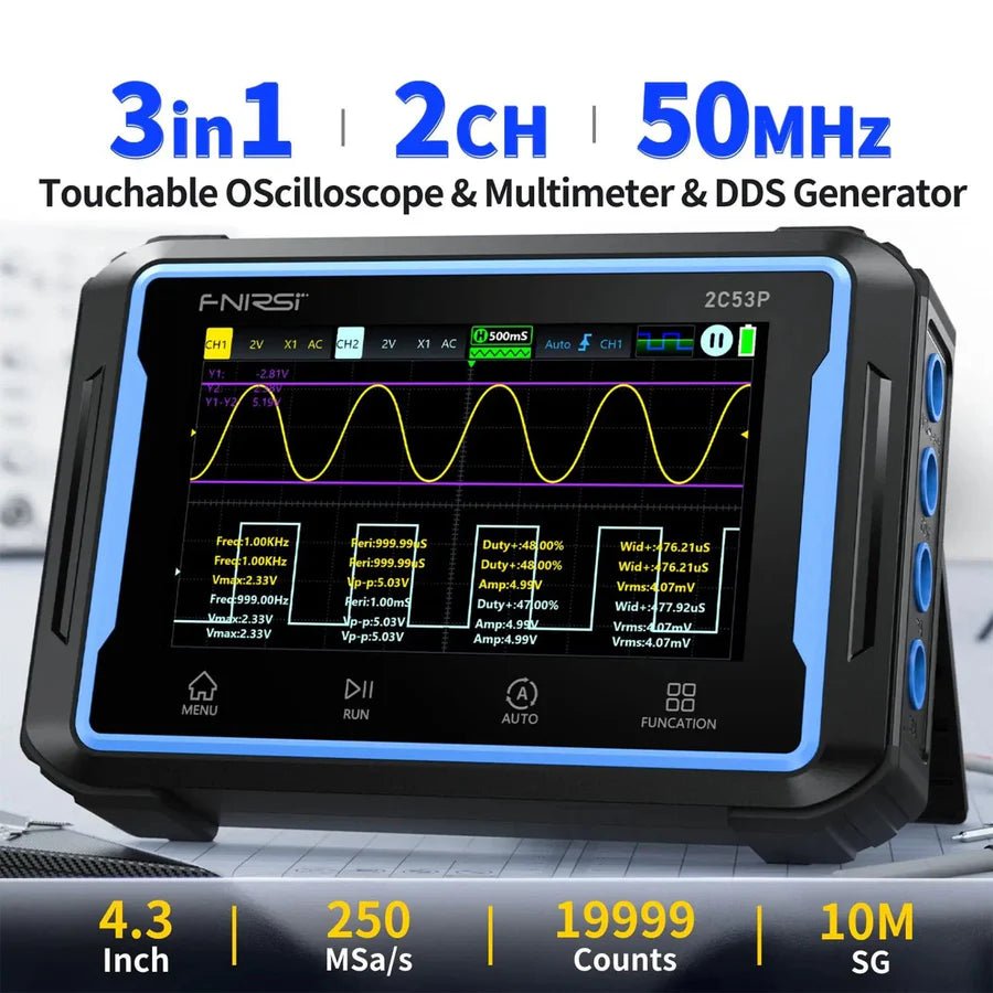 FR 2C53P 50MHz 2 CHANNEL 3 IN 1 OSCILLOSCOPE 30000 FR - Lahore Store