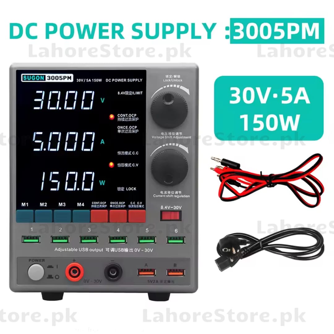 SG 3005PM DC POWER SUPPLY | 0–30V 0–5A ADJUSTABLE BENCH POWER SUPPLY