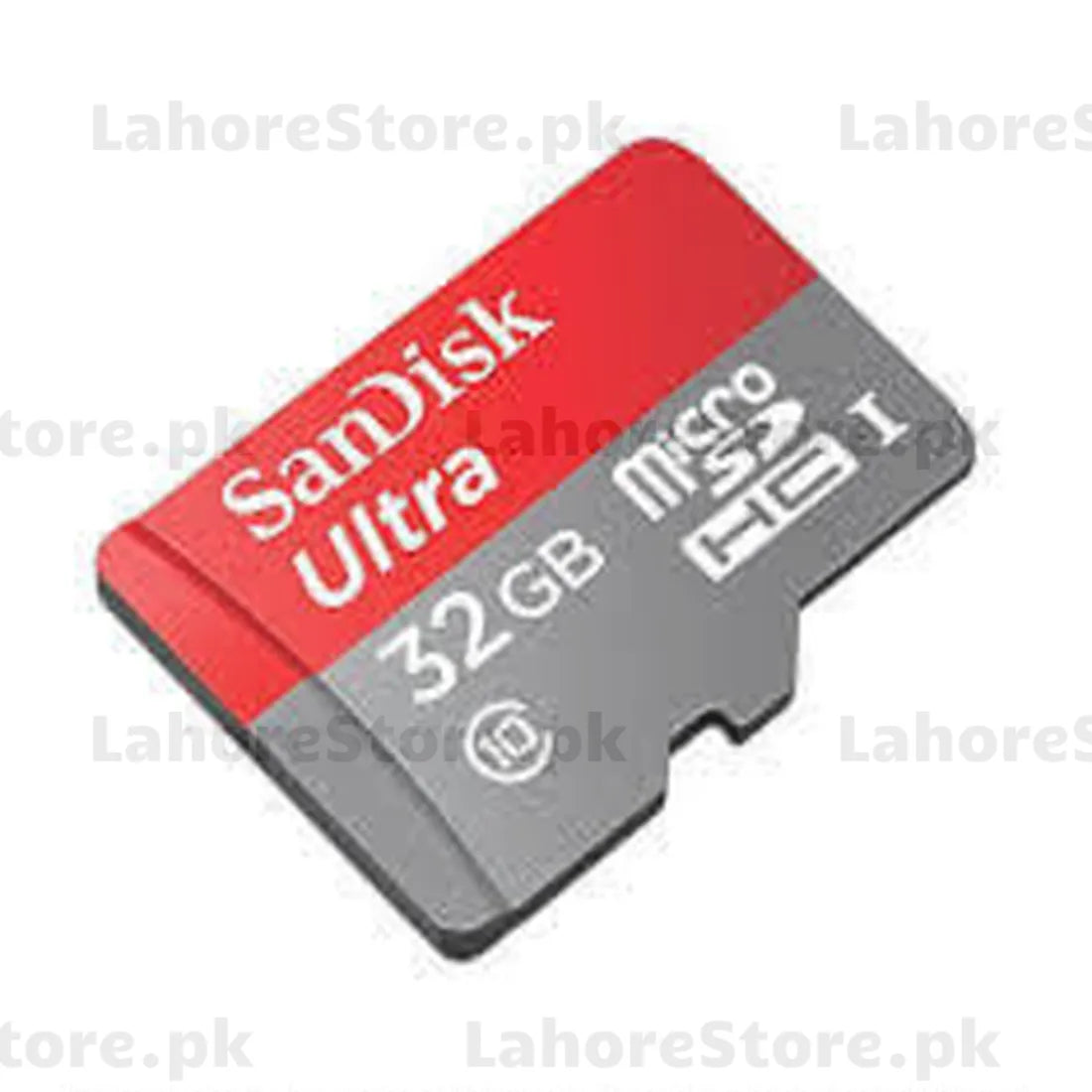 SanDisk Ultra 32GB microSD card on a white background
